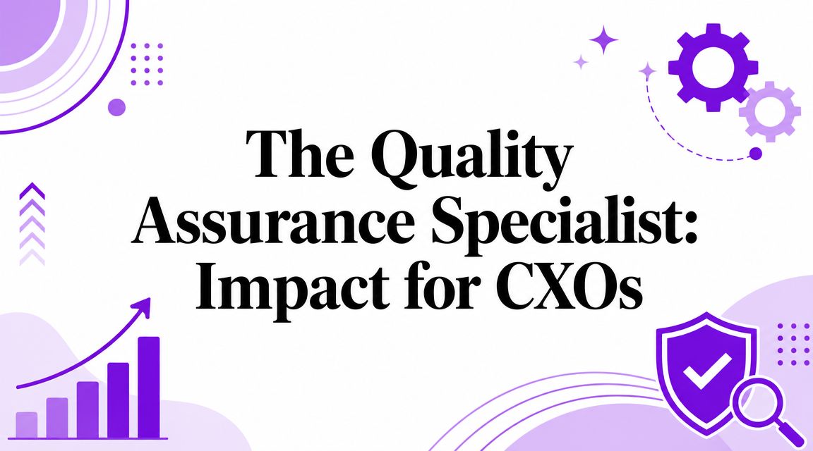 The Quality Assurance Specialist: Impact for CXOs