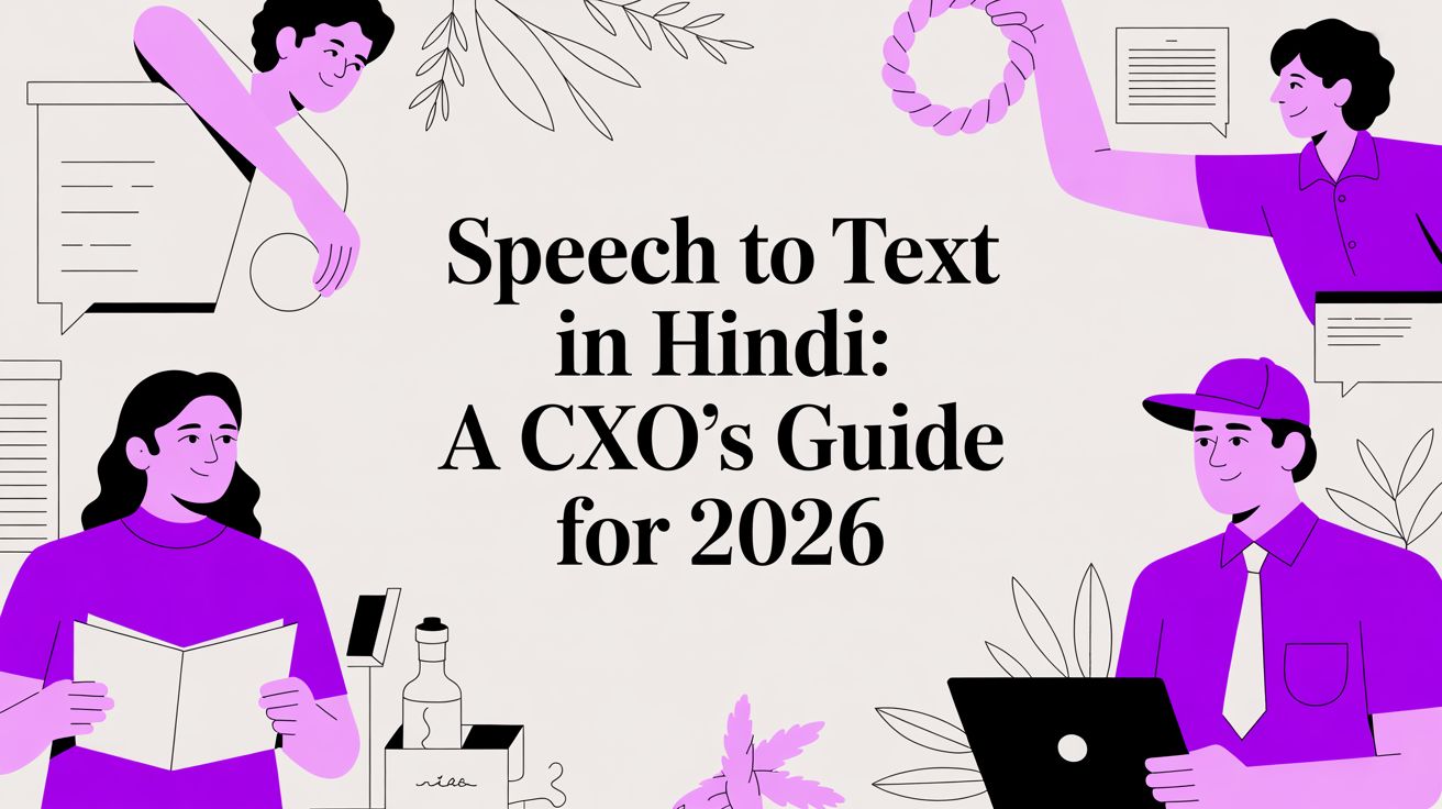 Speech to Text in Hindi: A CXO’s Guide for 2026