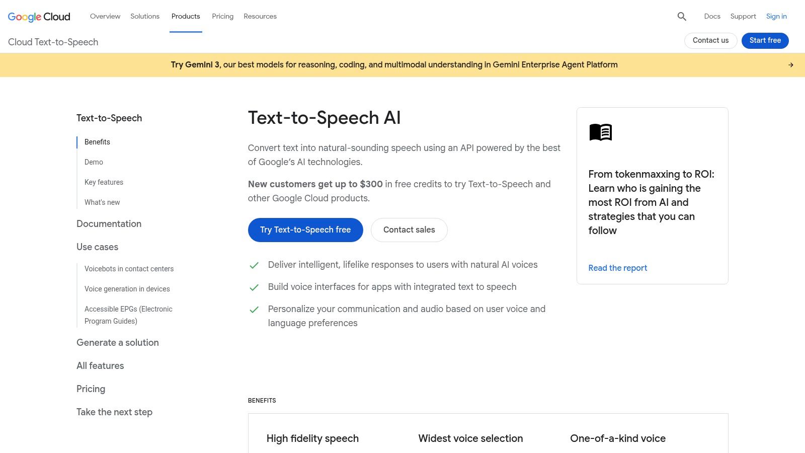 Google Cloud Text-to-Speech